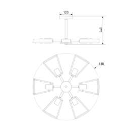 Потолочная люстра Eurosvet Klark 70056/6 черный