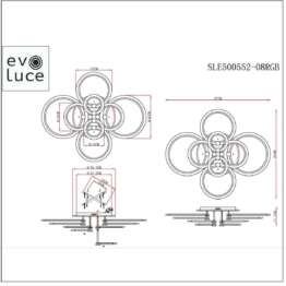 Потолочная светодиодная люстра Evoluce Cerina SLE500552-08RGB