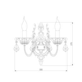Бра Eurosvet 3281/2 античная бронза/прозрачный хрусталь Strotskis
