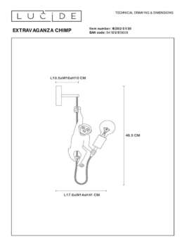 Бра Lucide Extravaganza Chimp 10202/01/30