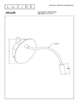 Бра Lucide Jolijn 77289/03/02