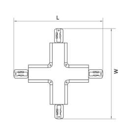 Коннектор X-образный Lightstar Barra 504149