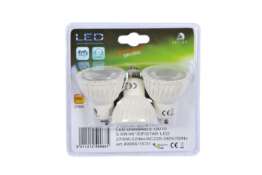 Лампа светодиодная диммируемая Lucide GU10 5W 3000K белая (3 шт.) 49006/15/31