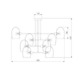 Подвесная люстра Eurosvet Gardie 70141/8 хром