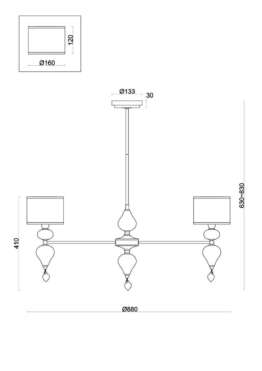 Подвесная люстра Freya Raise FR5369CL-08BS