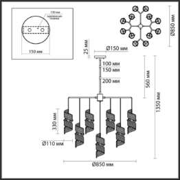 Подвесная люстра Odeon Light Exclusive Modern Fusilli 5439/13