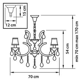 Подвесная люстра Osgona Princia 726081