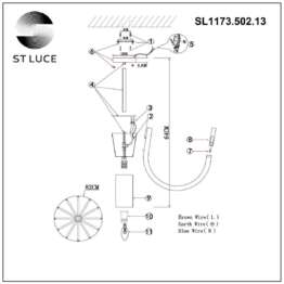 Подвесная люстра ST Luce Pafe SL1173.502.13