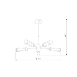 Подвесная светодиодная люстра Eurosvet Stark 50386/5 LED