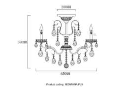 Потолочная люстра Crystal Lux Montana PL9