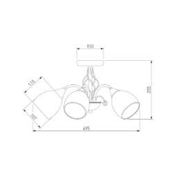 Потолочная люстра Eurosvet 30026/5 золото