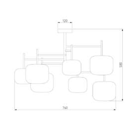 Потолочная люстра Eurosvet Jar 70128/7 хром