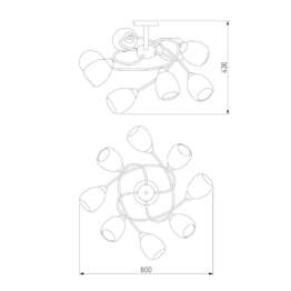 Потолочная люстра Eurosvet Noemi 30168/8 матовое золото