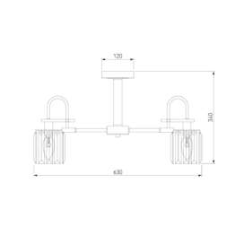 Потолочная люстра Eurosvet Tenia 70090/5 черный