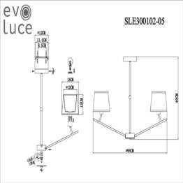 Потолочная люстра Evoluce Denice SLE300102-05