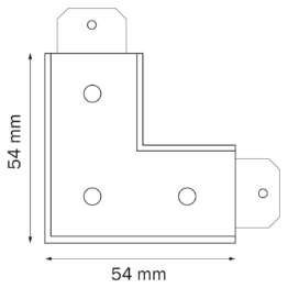 Соединитель L-образный для однофазного трека Lightstar Teta 505126