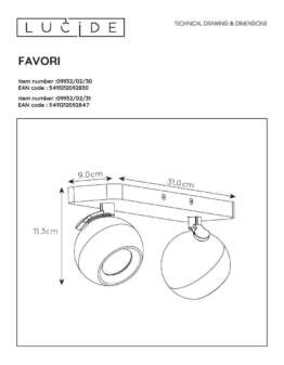 Спот Lucide Favori 09932/02/30