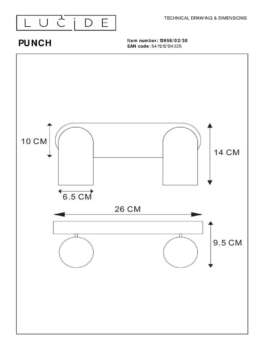 Спот Lucide Punch 13958/02/30