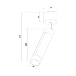 Светодиодный спот Eurosvet Strong 20084/1 LED черный/золото