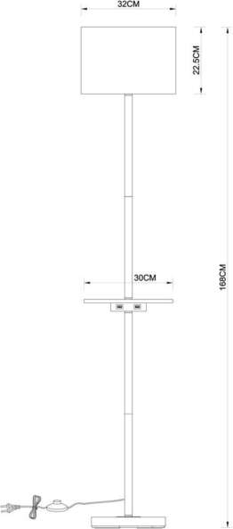 Торшер Arte Lamp Combo A4056PN-1WH