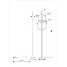 Торшер Arte Lamp Fluido A3913PN-24BK