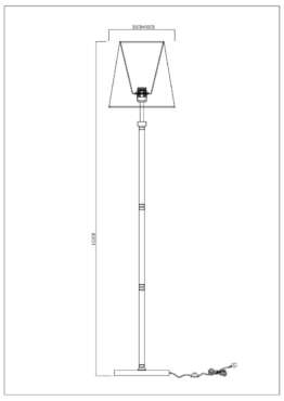 Торшер Arte Lamp Kensington A4098PN-1CC