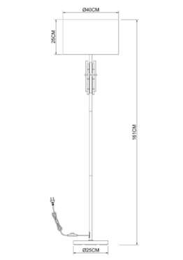 Торшер Arte Lamp Taygeta A4097PN-1CC