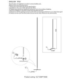 Торшер Crystal Lux CLT 035PT1600 BL