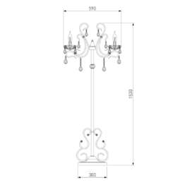 Торшер Eurosvet 12205/3F белый Strotskis