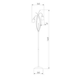 Торшер Eurosvet 22080/2F хром