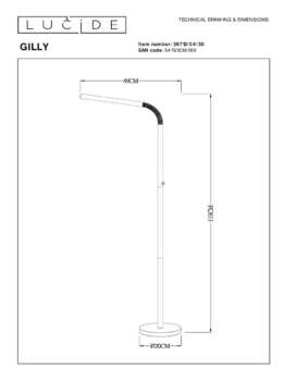 Торшер Lucide Gilly 36712/04/30