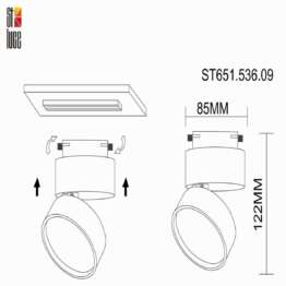 Трековый светодиодный светильник ST Luce ST651.536.09