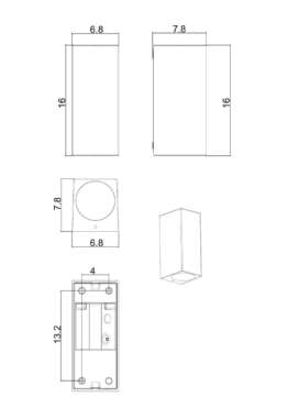 Уличный настенный светильник Arte Lamp Artefact A3404AL-2BK