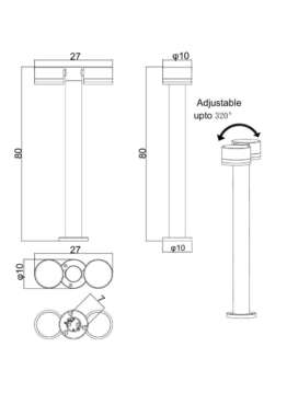 Уличный светодиодный светильник Arte Lamp Nunki A1910PA-2BK