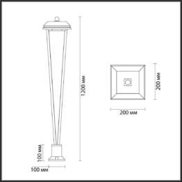 Уличный светодиодный светильник Odeon Light Nature Bearitz 6655/12GA3