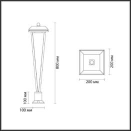 Уличный светодиодный светильник Odeon Light Nature Bearitz 6655/12GL3