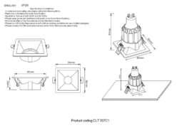 Встраиваемый светильник Crystal Lux CLT 007C1 BL