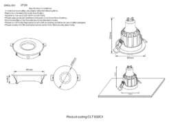 Встраиваемый светильник Crystal Lux CLT 032C1 BL