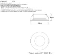 Встраиваемый светильник Crystal Lux CLT 045C1 BL IP44