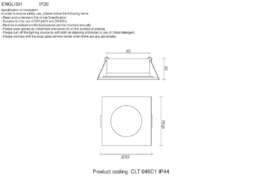 Встраиваемый светильник Crystal Lux CLT 046C1 BL IP44