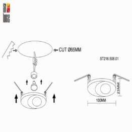 Встраиваемый светильник ST Luce ST216.508.01