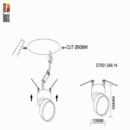 Встраиваемый светодиодный спот ST Luce ST651.548.14