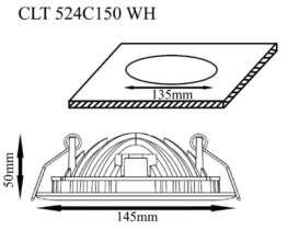 Встраиваемый светодиодный светильник Crystal Lux CLT 524C150 WH