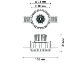 Встраиваемый светодиодный светильник Italline IT08-8021 white 3000K