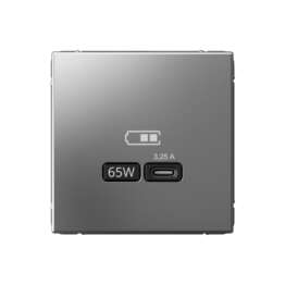 ARTGALLERY USB РОЗЕТКА тип-С 65Вт высокоскор.заряд. QC, PD, механизм, СТАЛЬ
