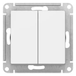 ATLASDESIGN 2-клавишный ПЕРЕКРЕСТНЫЙ ПЕРЕКЛЮЧАТЕЛЬ, сх.7+7, 10АХ, механизм, БЕЛЫЙ