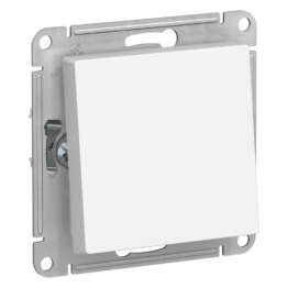 ATLASDESIGN AQUA 1-клавишный ПЕРЕКЛЮЧАТЕЛЬ, IP44, сх.6, 10АХ, механизм, БЕЛЫЙ