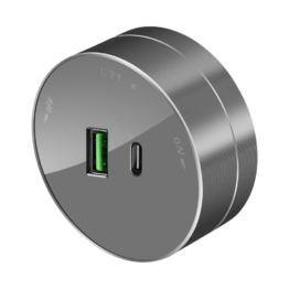 MTK13003G MultiTrack Розетка 2хUSB (тип А+С) 18Вт, 5В/3А Графит