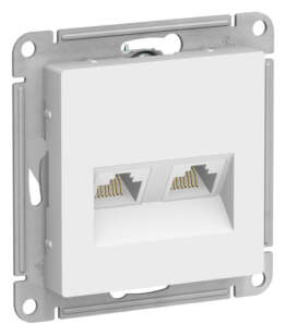 ATLASDESIGN РОЗЕТКА двойная компьютерная RJ45+RJ45 кат. 5e, механизм, ЛОТОС