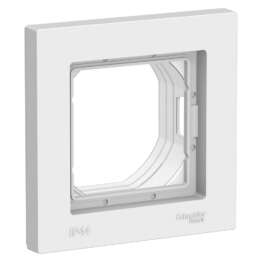 ATLASDESIGN AQUA 1-постовая РАМКА, IP44, БЕЛЫЙ